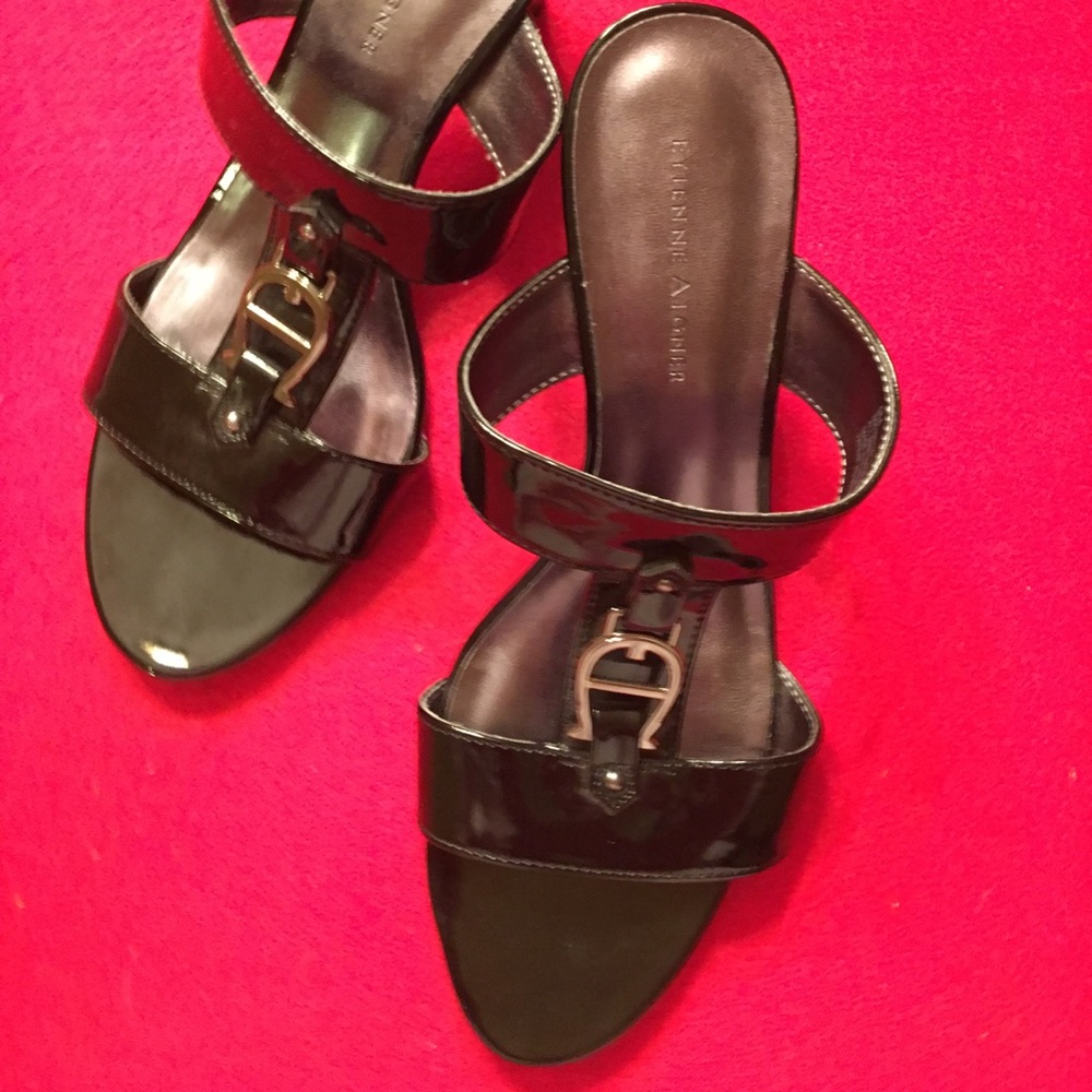 Etienne Aigner Black Sandals, 9